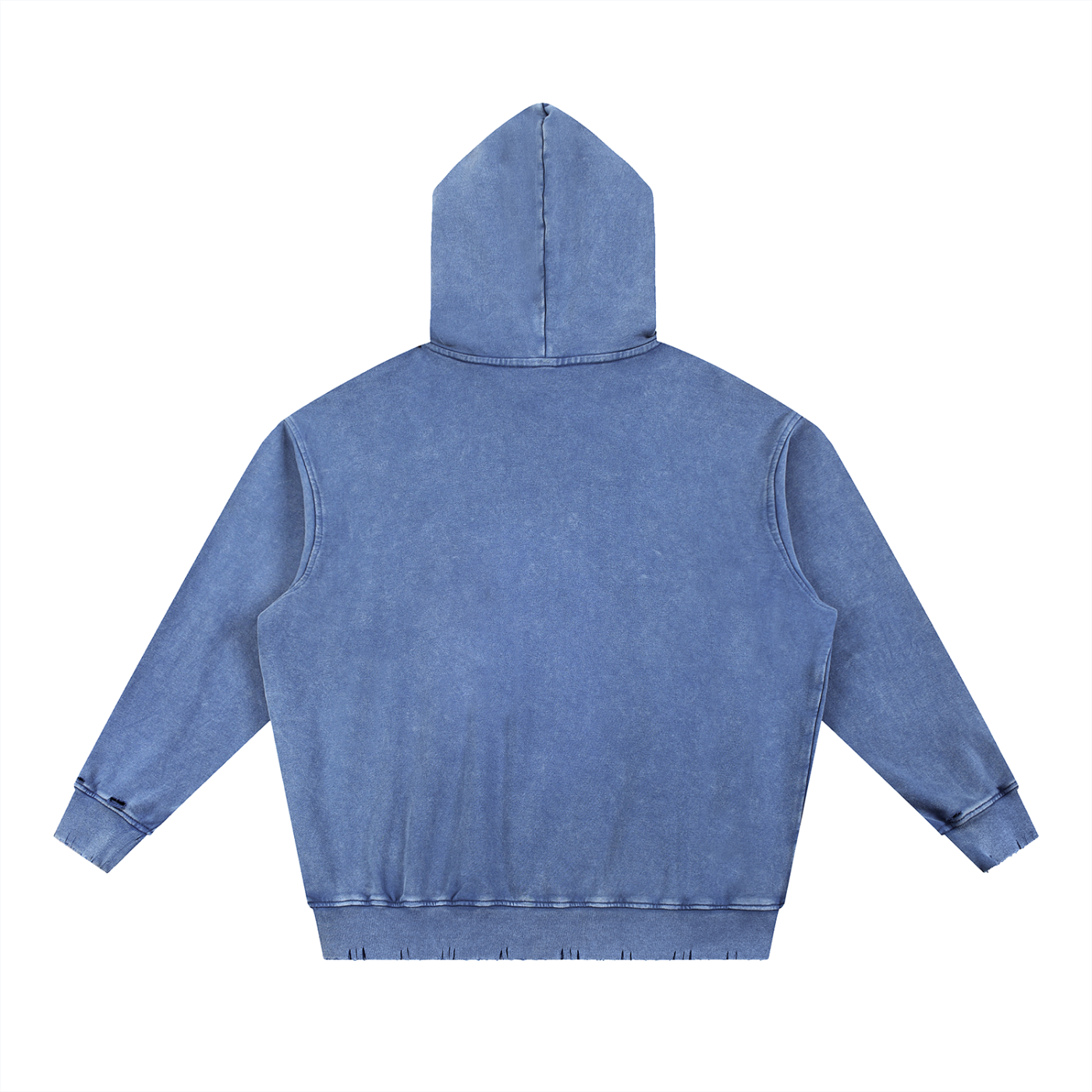 Snow Wash Hand-Frayed Heavyweight Hoodie