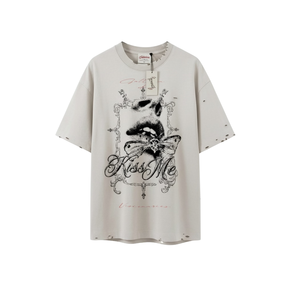 Vintage Washed Distressed Boxy Oversized T-Shirt