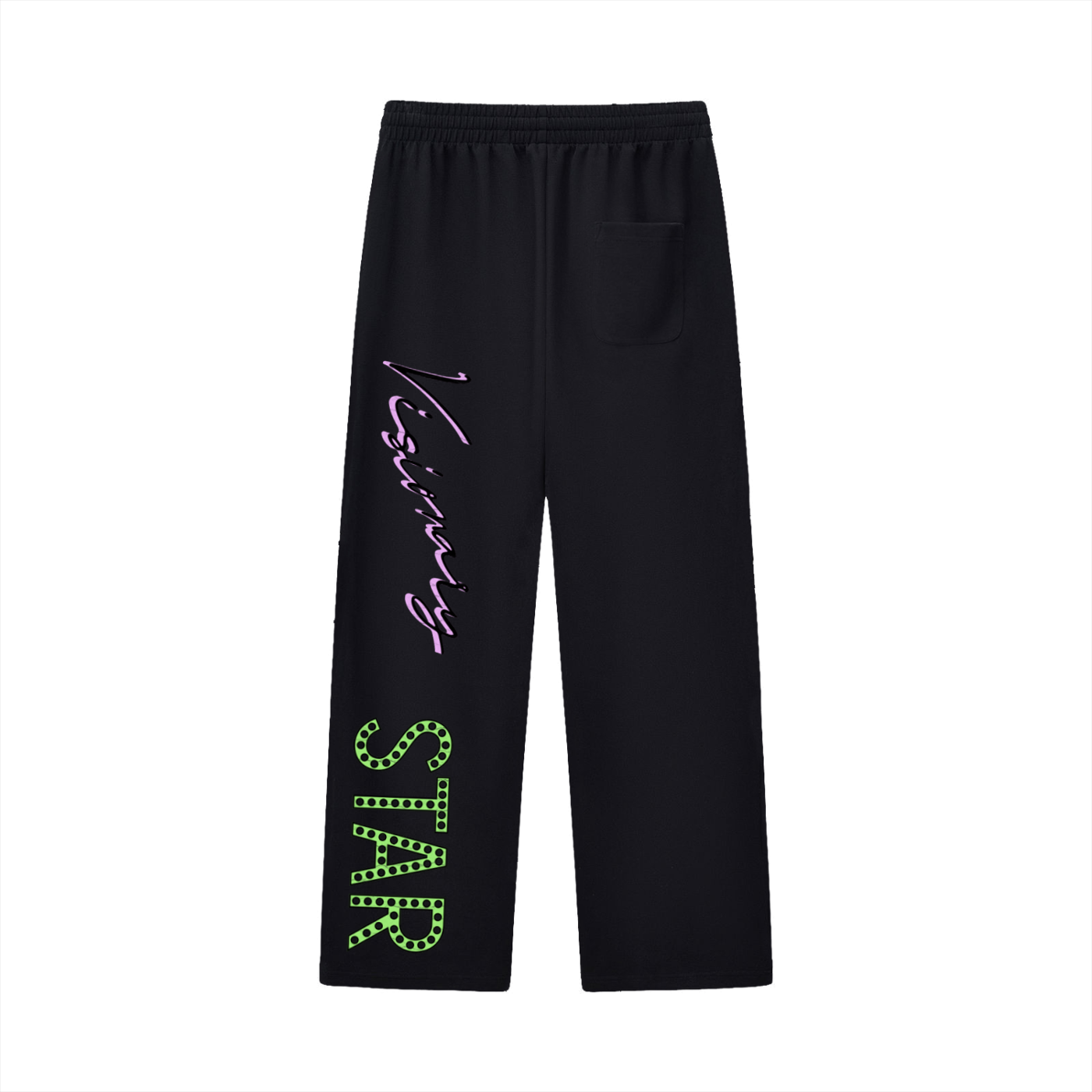 Curved Stripe Straight Sweatpants