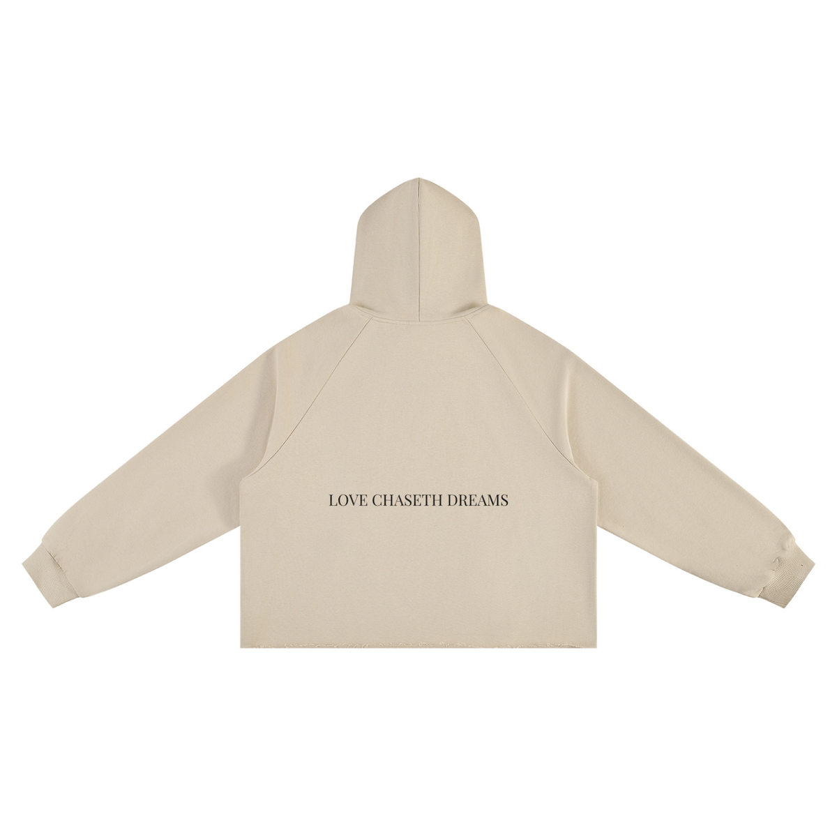 Unisex Vintage Wash Raw Edge Boxy Hoodie