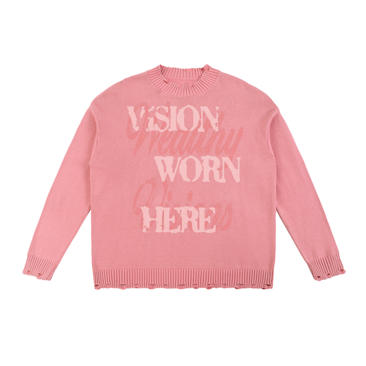 “VISION WORN HERE” Vintage Washed Sweater
