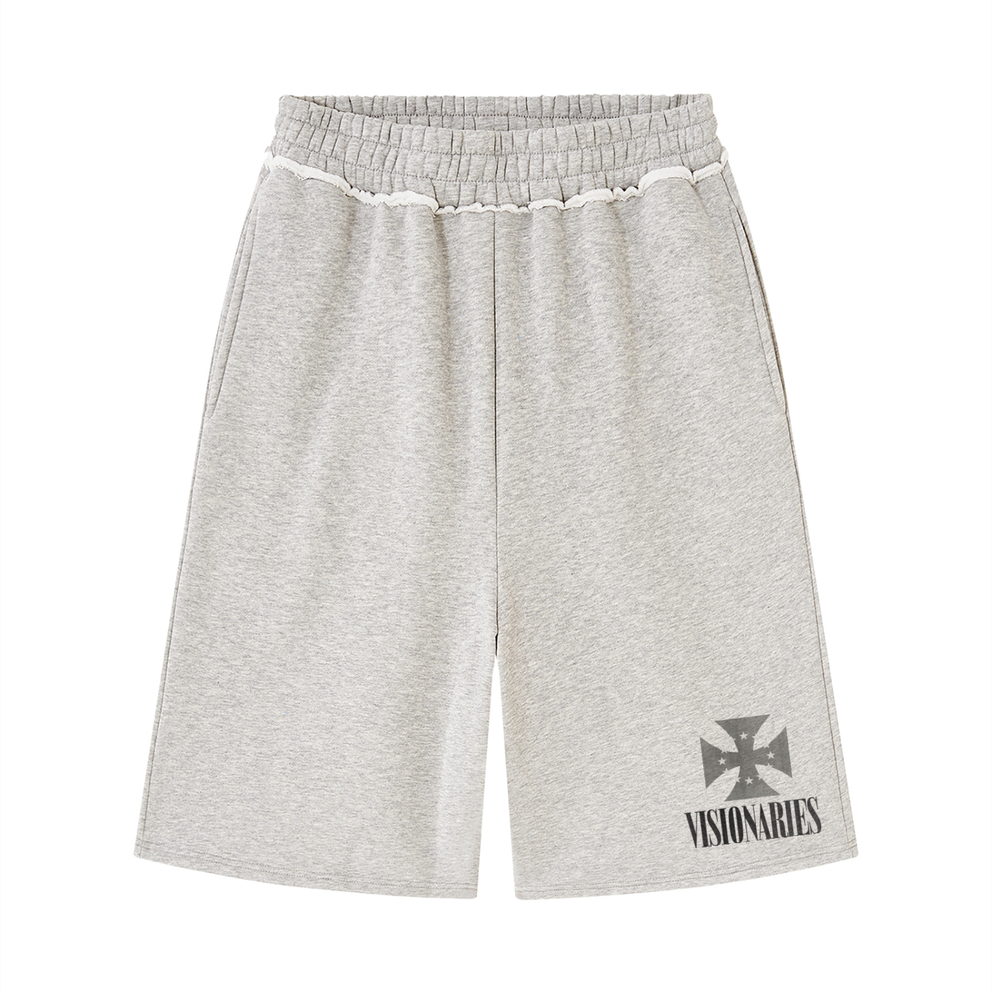 Unisex Raw Edge Fleece Shorts