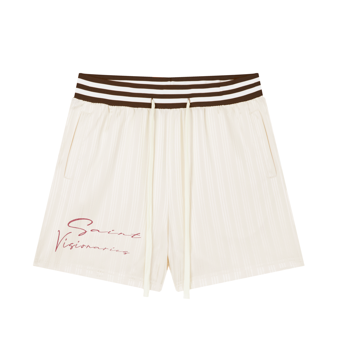 Unisex Striped Drawstring Shorts