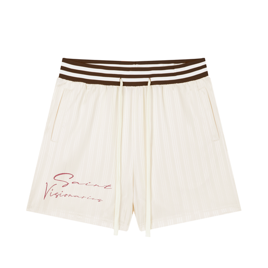 Unisex Striped Drawstring Shorts