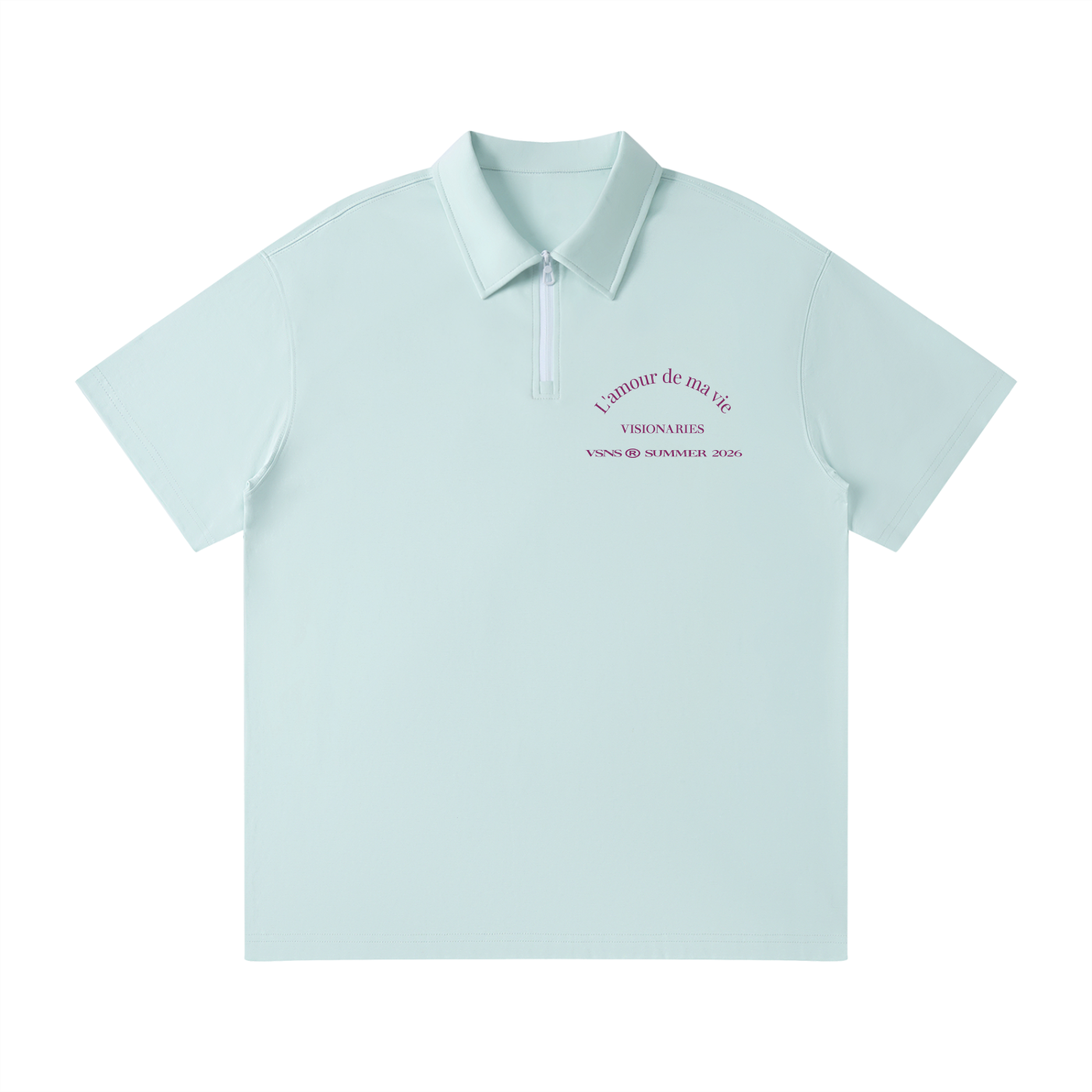 Unisex Quarter-Zip Polo Shirt