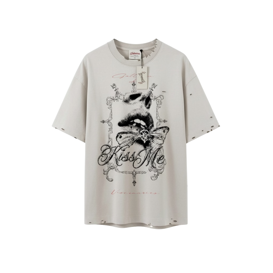 Vintage Washed Distressed Boxy Oversized T-Shirt