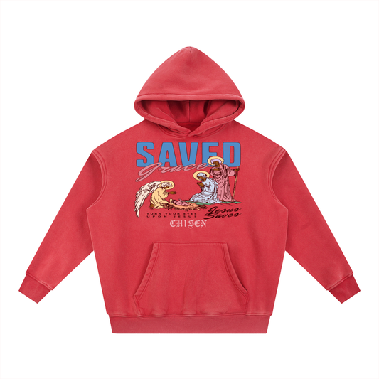 Snow Wash Fleece Oversize Hoodie