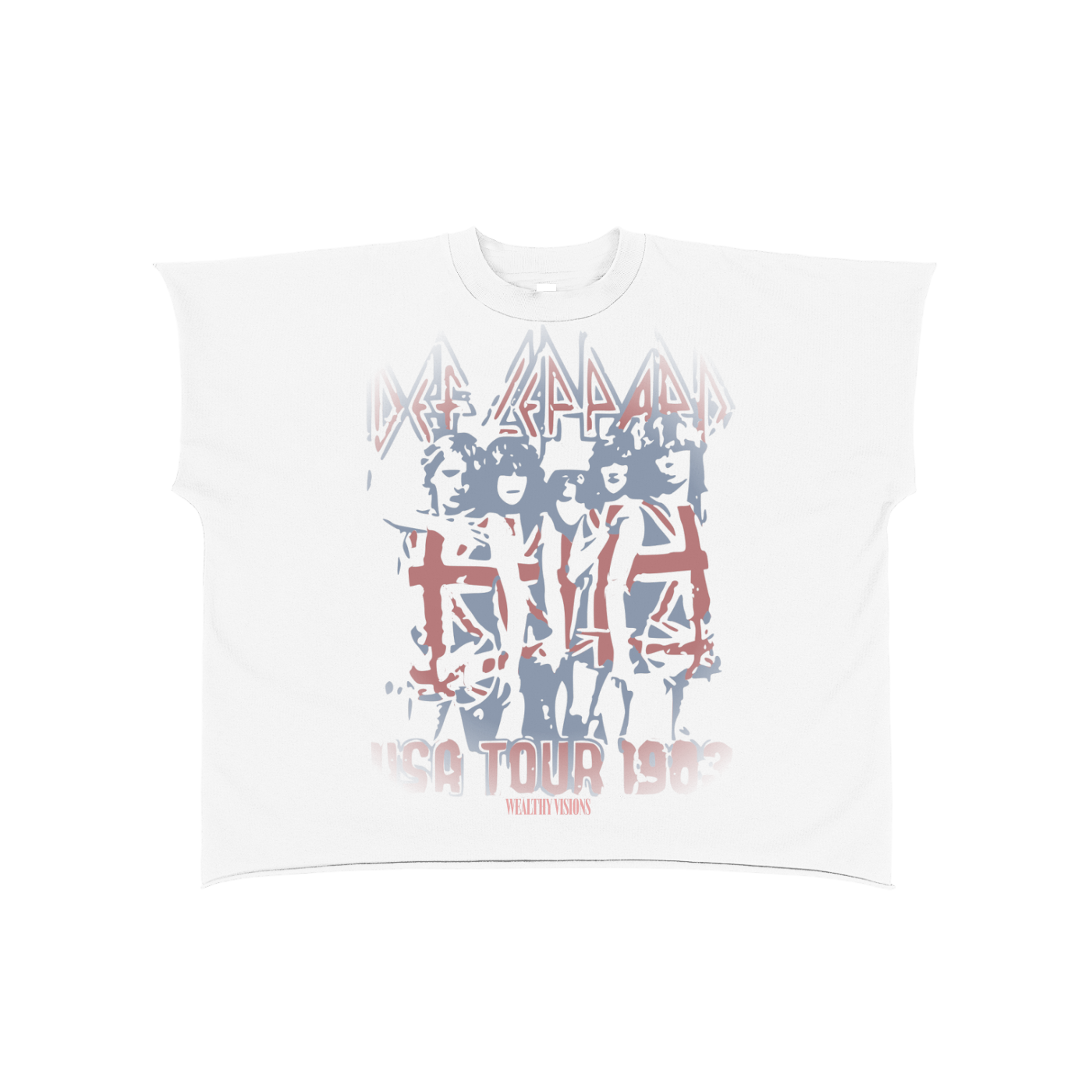 Raw Edge Boxy Non-Shrink T-Shirt