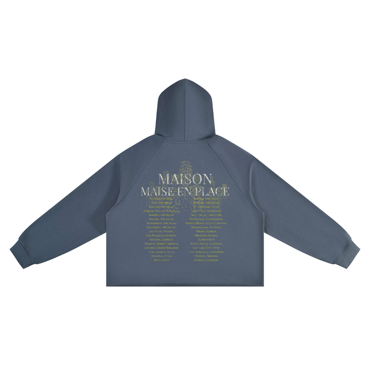 Unisex Vintage Wash Raw Edge Boxy Hoodie