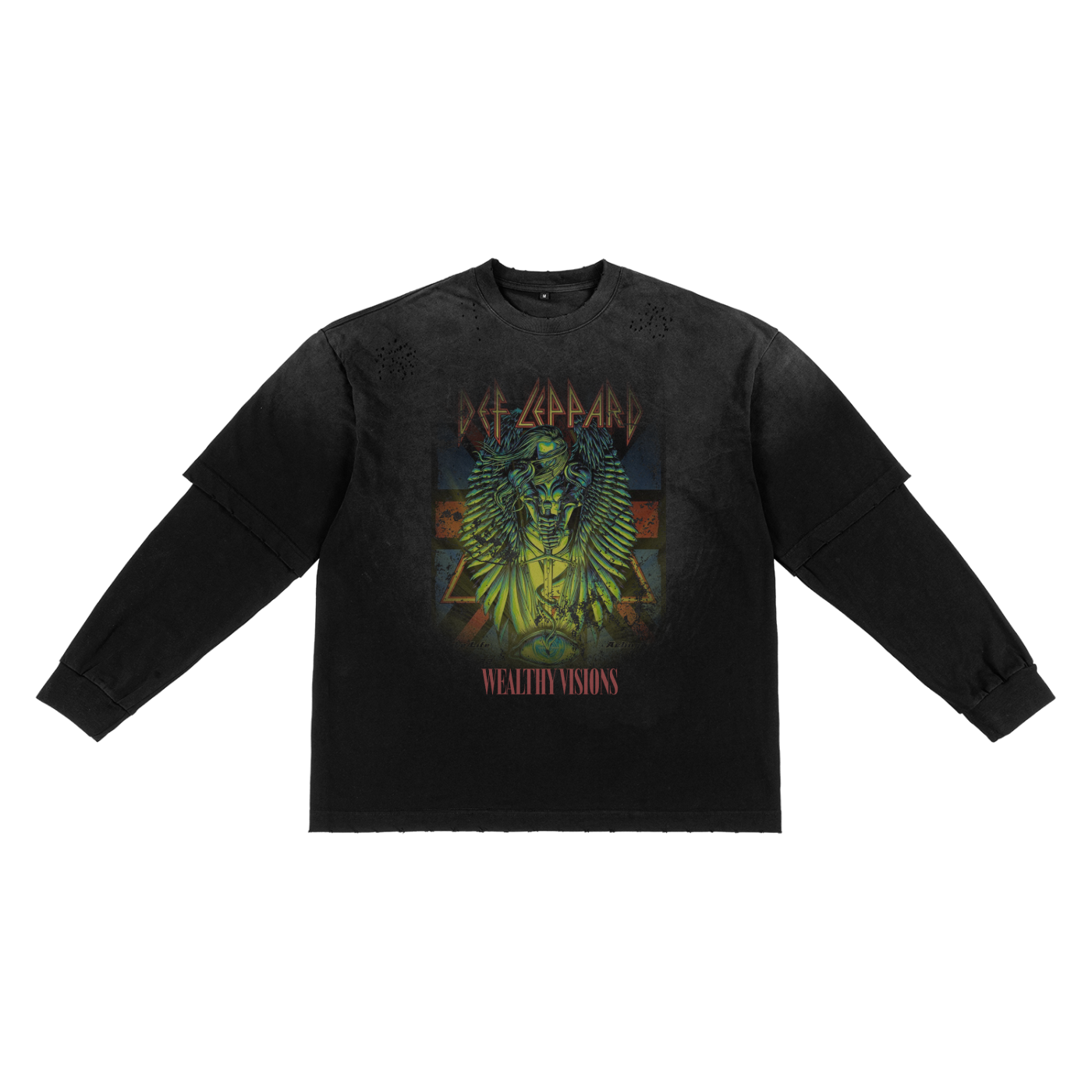 Sunfade Hand-Frayed Faux Two-Piece T-Shirt