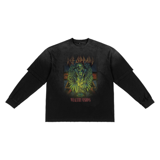 Sunfade Hand-Frayed Faux Two-Piece T-Shirt