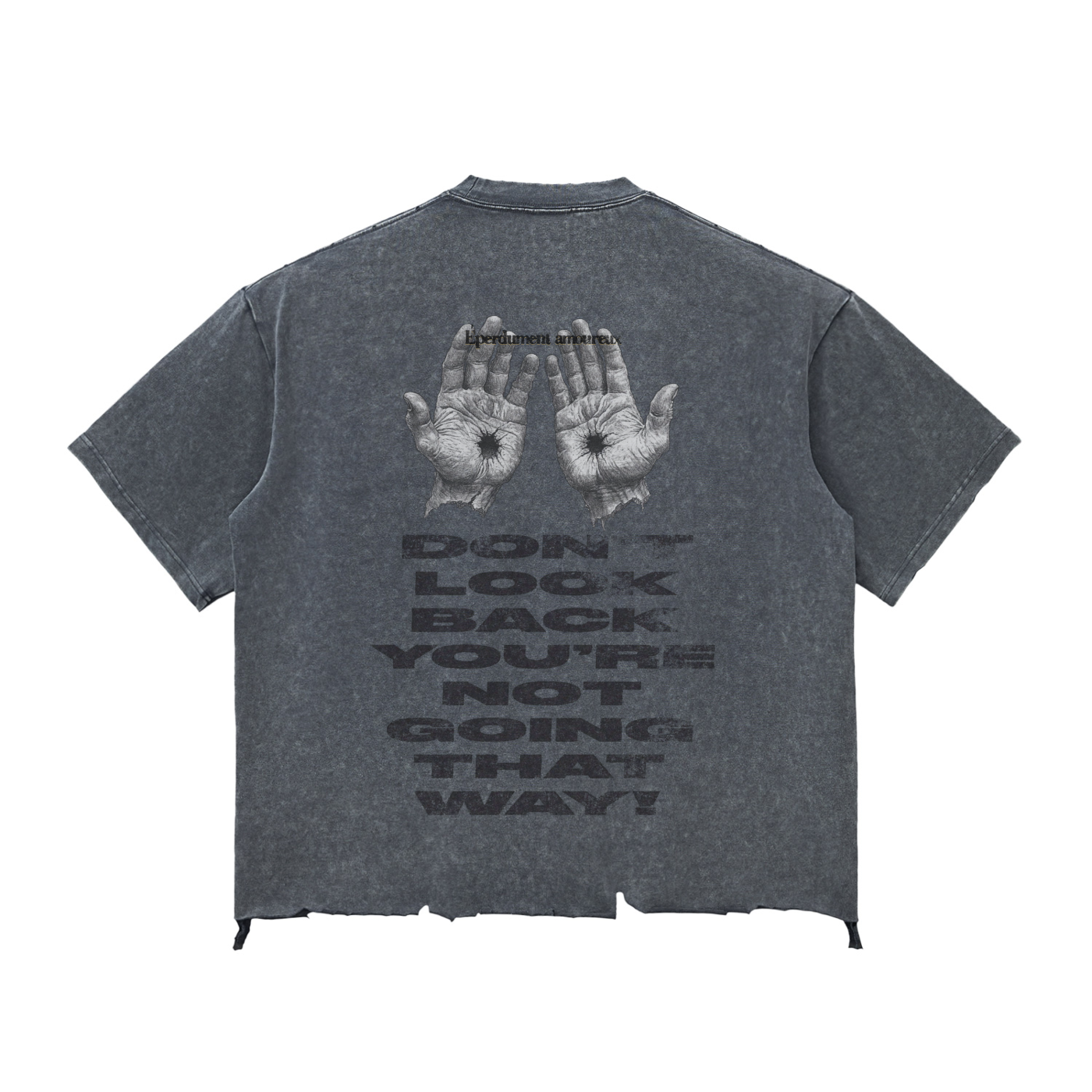 Snow Wash Raw-Hem Boxy T-shirt