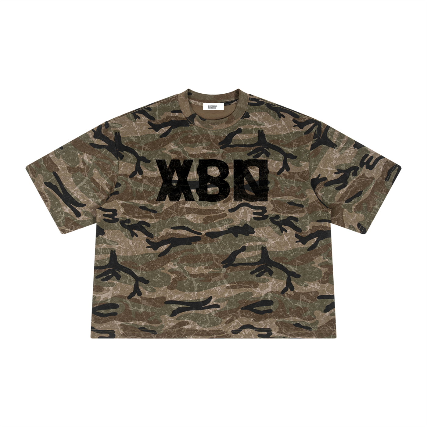 Unisex Boxy Camo Print T-Shirt