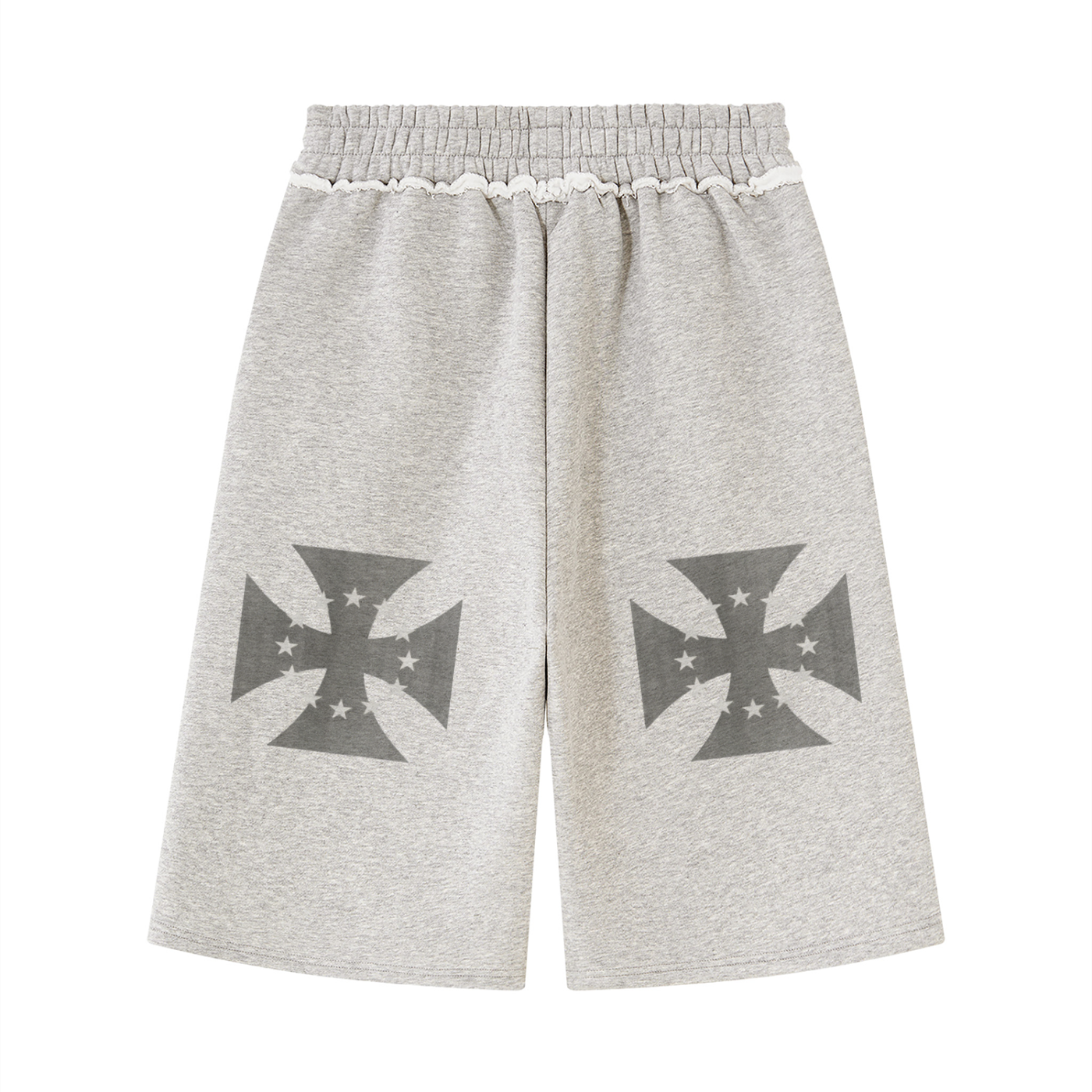 Unisex Raw Edge Fleece Shorts