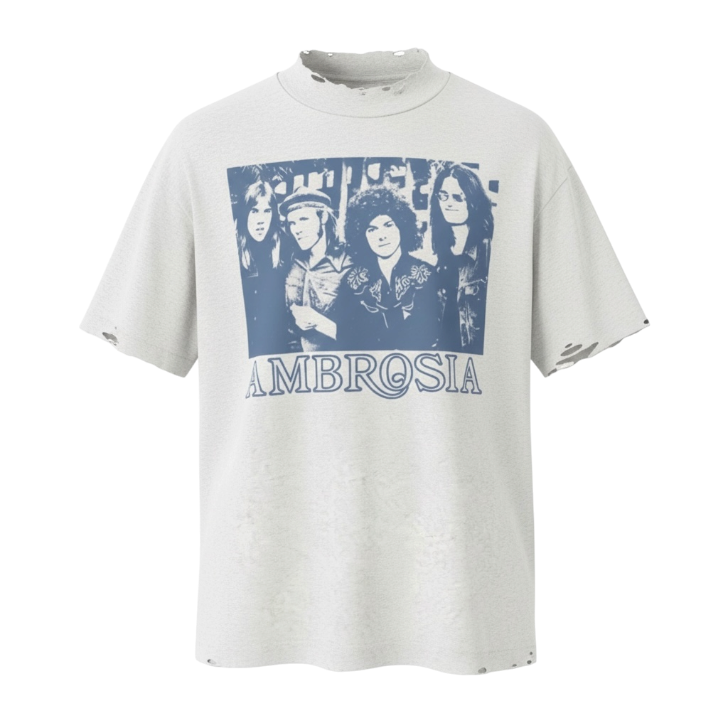 AMBROSIA 275GSM Men’s Raw-Edge Pigment-Wash T-shirt