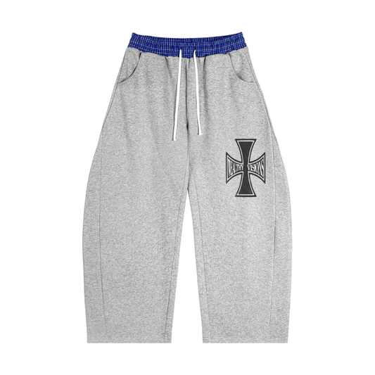 Plaid Waistband Barrel Sweatpants