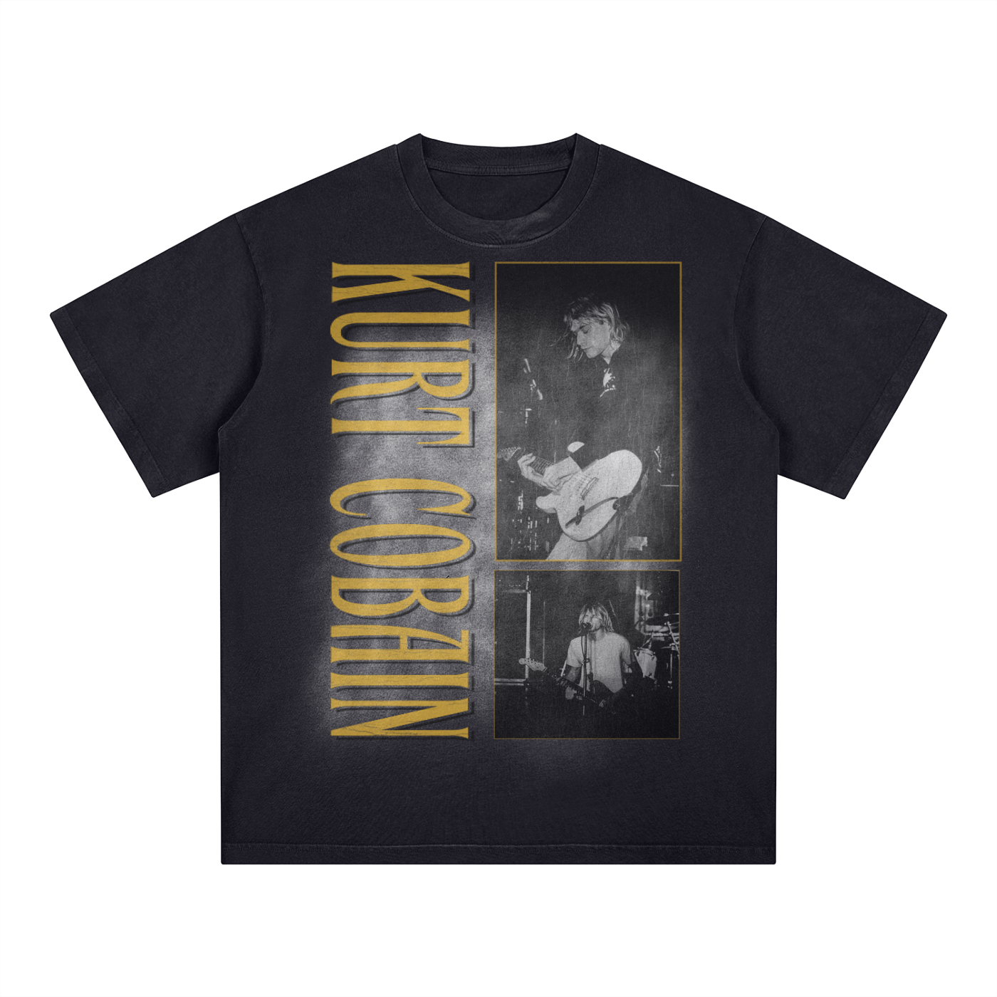 Square Patch Monkey Washed T-Shirt