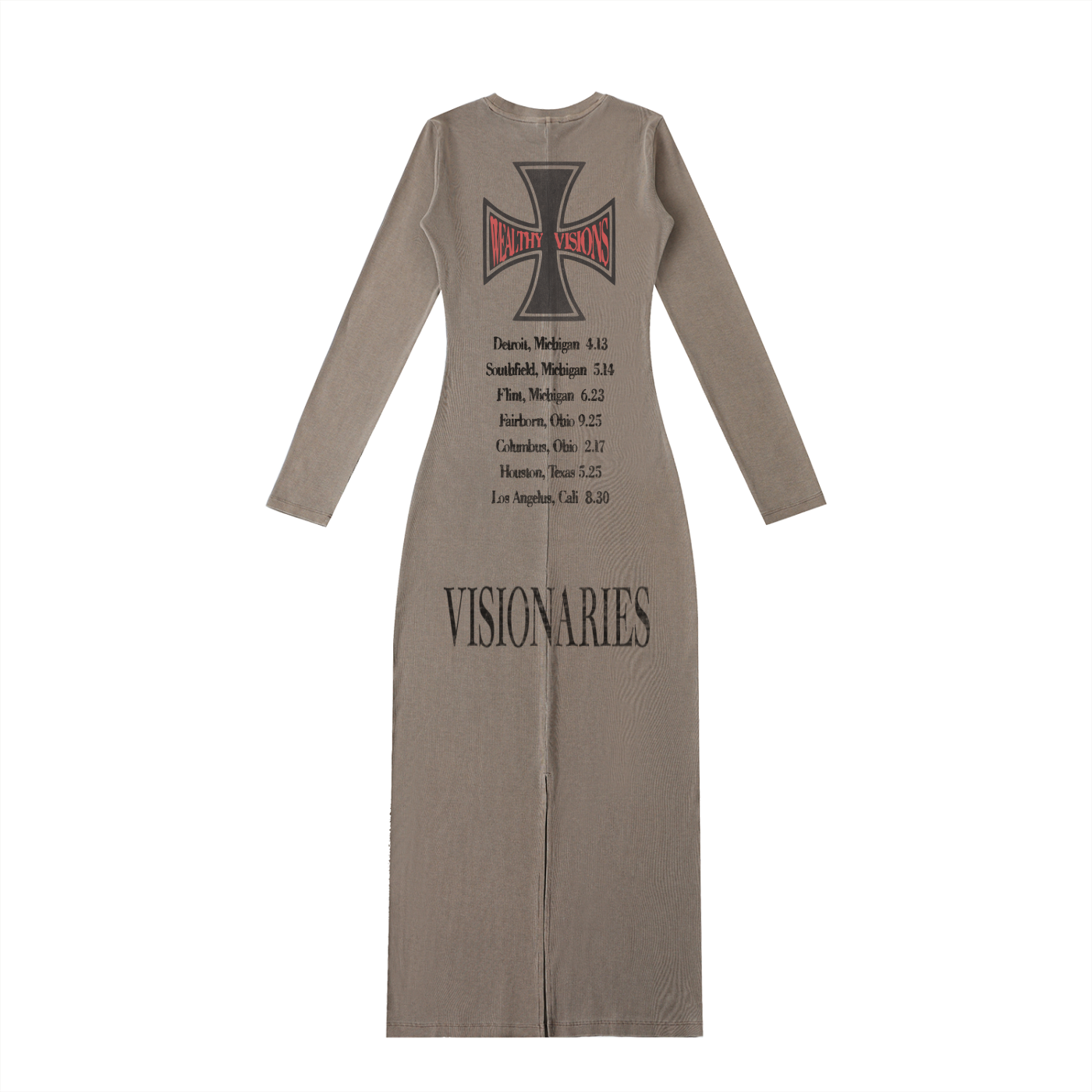 Dyed Washed Slit Maxi Dress