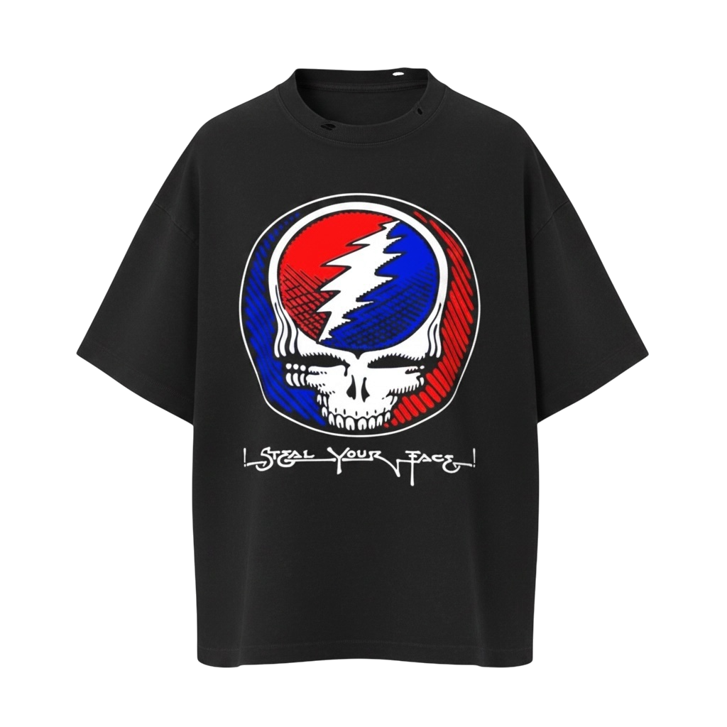 I STEAL YOUR FACE Vintage Wash Boxy T-Shirt