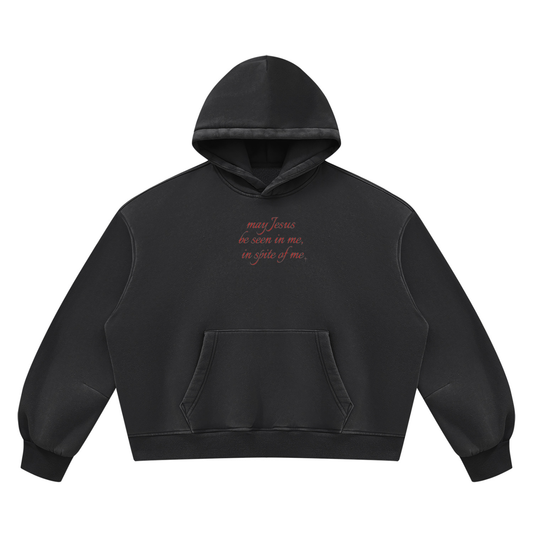Unisex Vintage Wash Boxy Fleece Hoodie