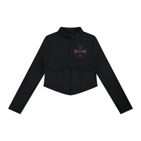 VISIONARIES Women's Slim Fit Full-Zip Yoga Jacket