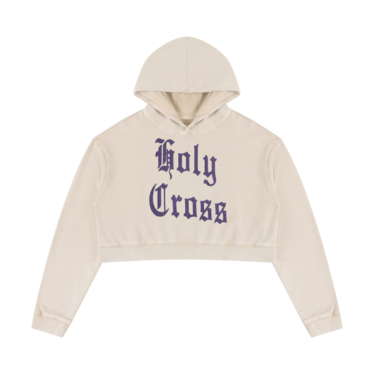 Women’s Mineral Washed Crop Hoodie
