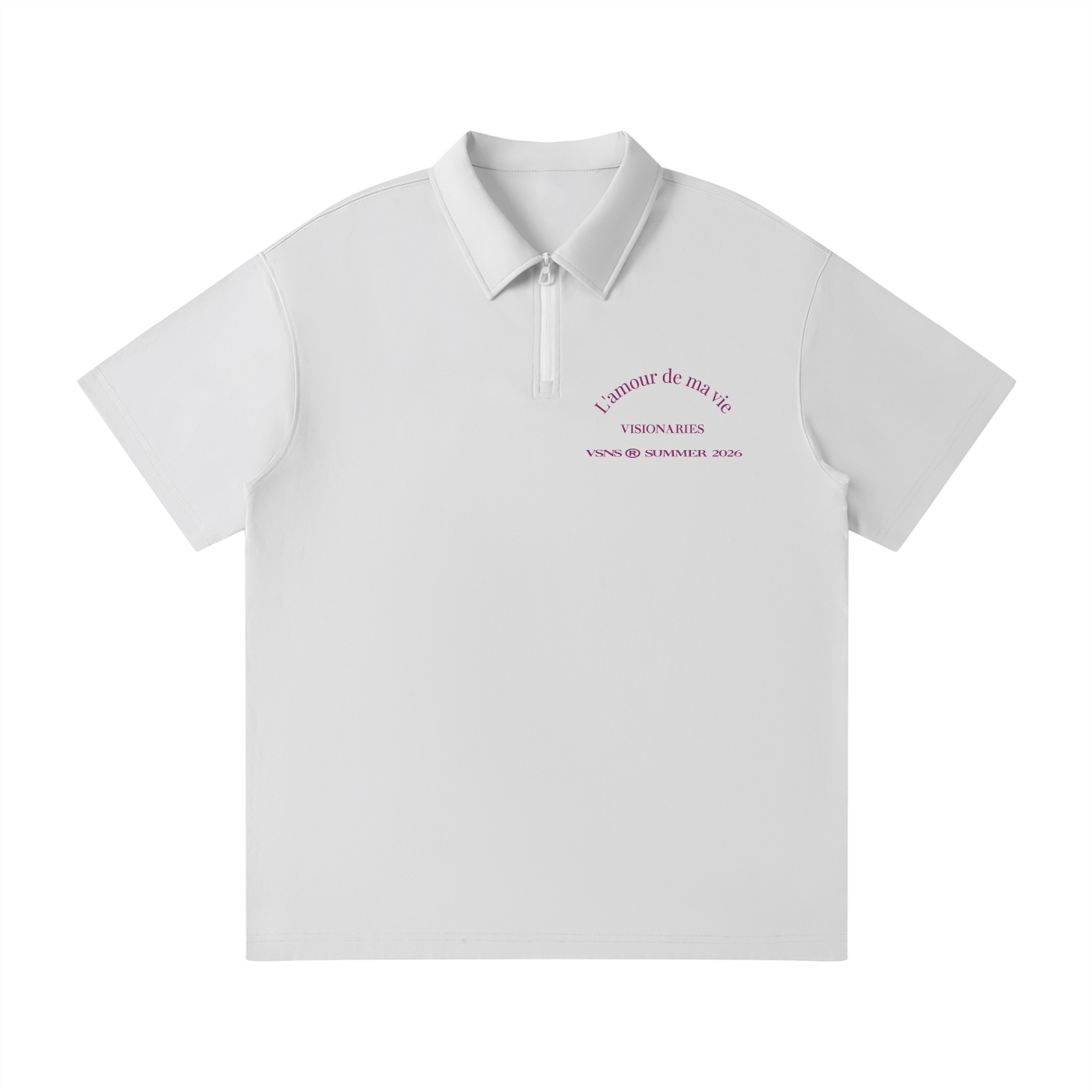 Unisex Quarter-Zip Polo Shirt