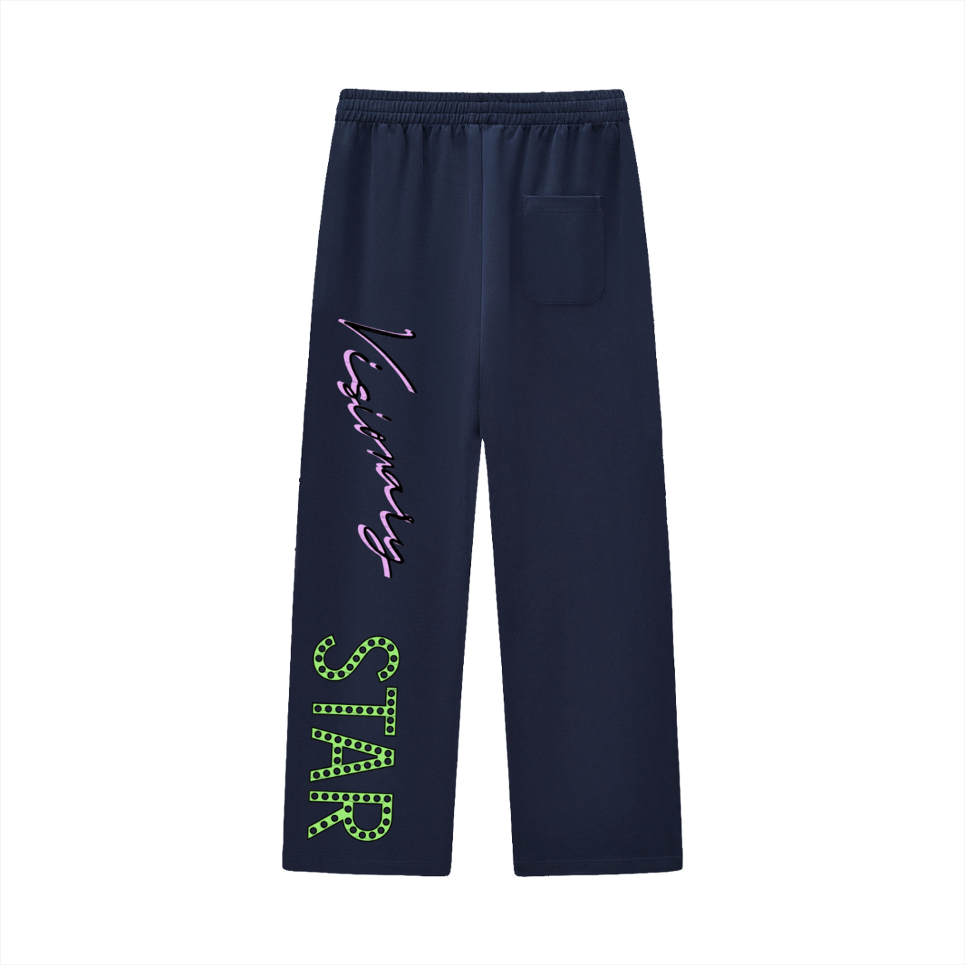 Curved Stripe Straight Sweatpants