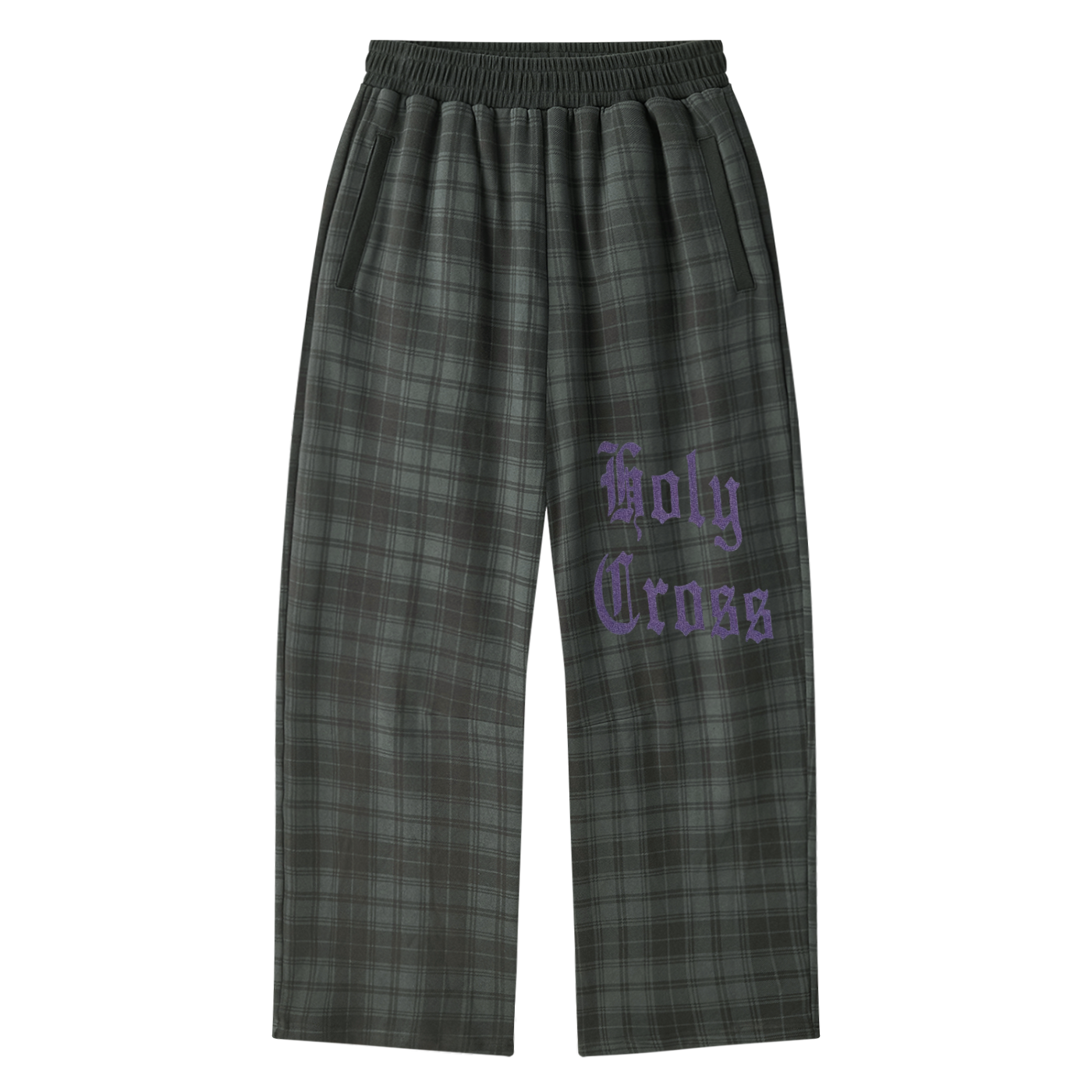 Unisex Plaid Straight Leg Pants
