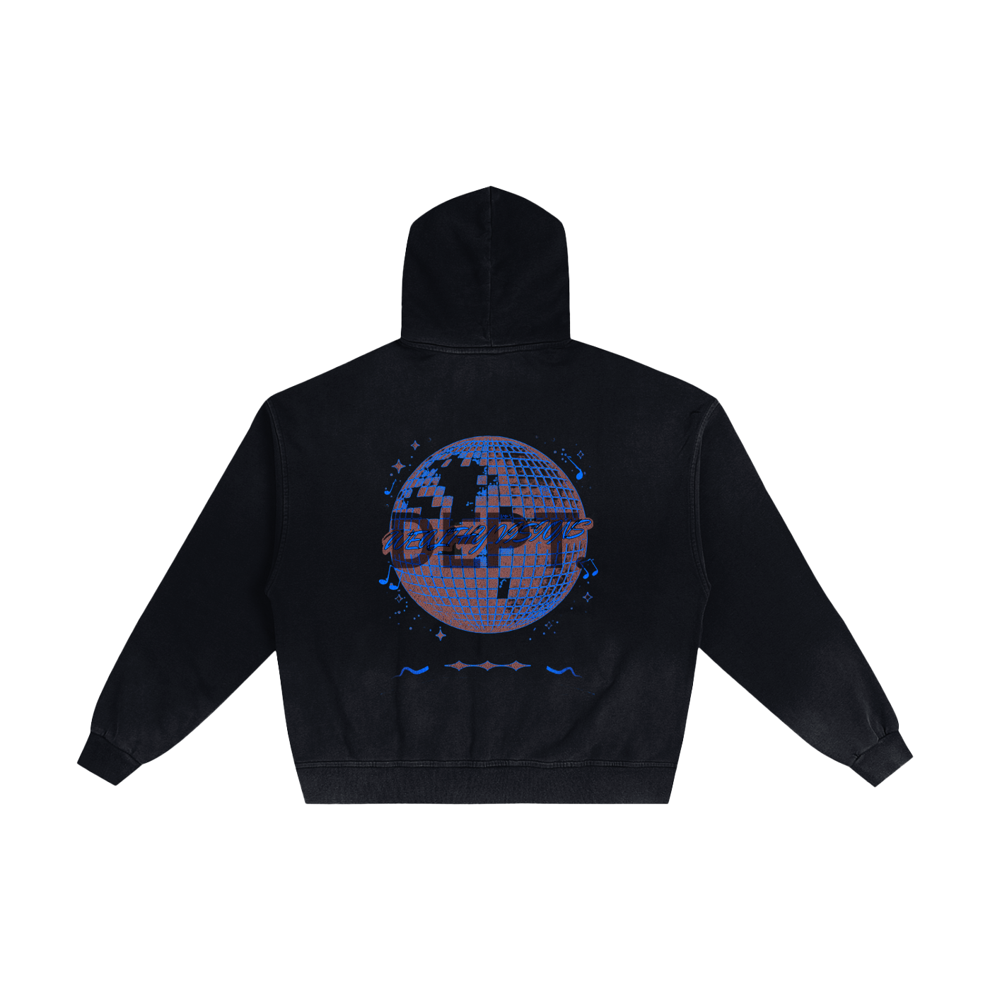 Hand-Frayed Sunfade Zip Hoodie