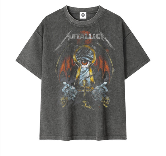 Vintage mineral Wash Waffle Knit T-Shirt