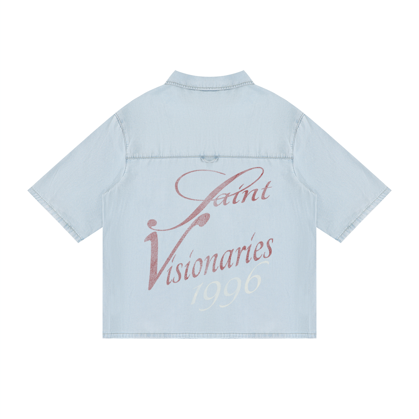 SAINT VISIONARIES Vintage Wash Drop Shoulder Lyocell Shirt