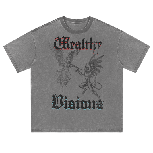 Vintage Washed Loose Fluffy T-Shirt