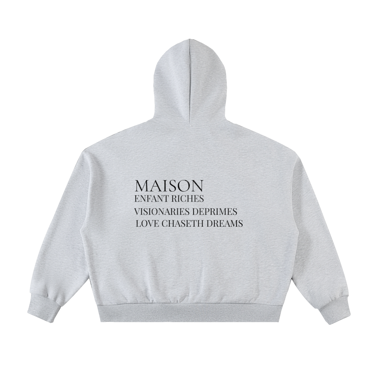 Fleeced Full-Zip Boxy Hoodie
