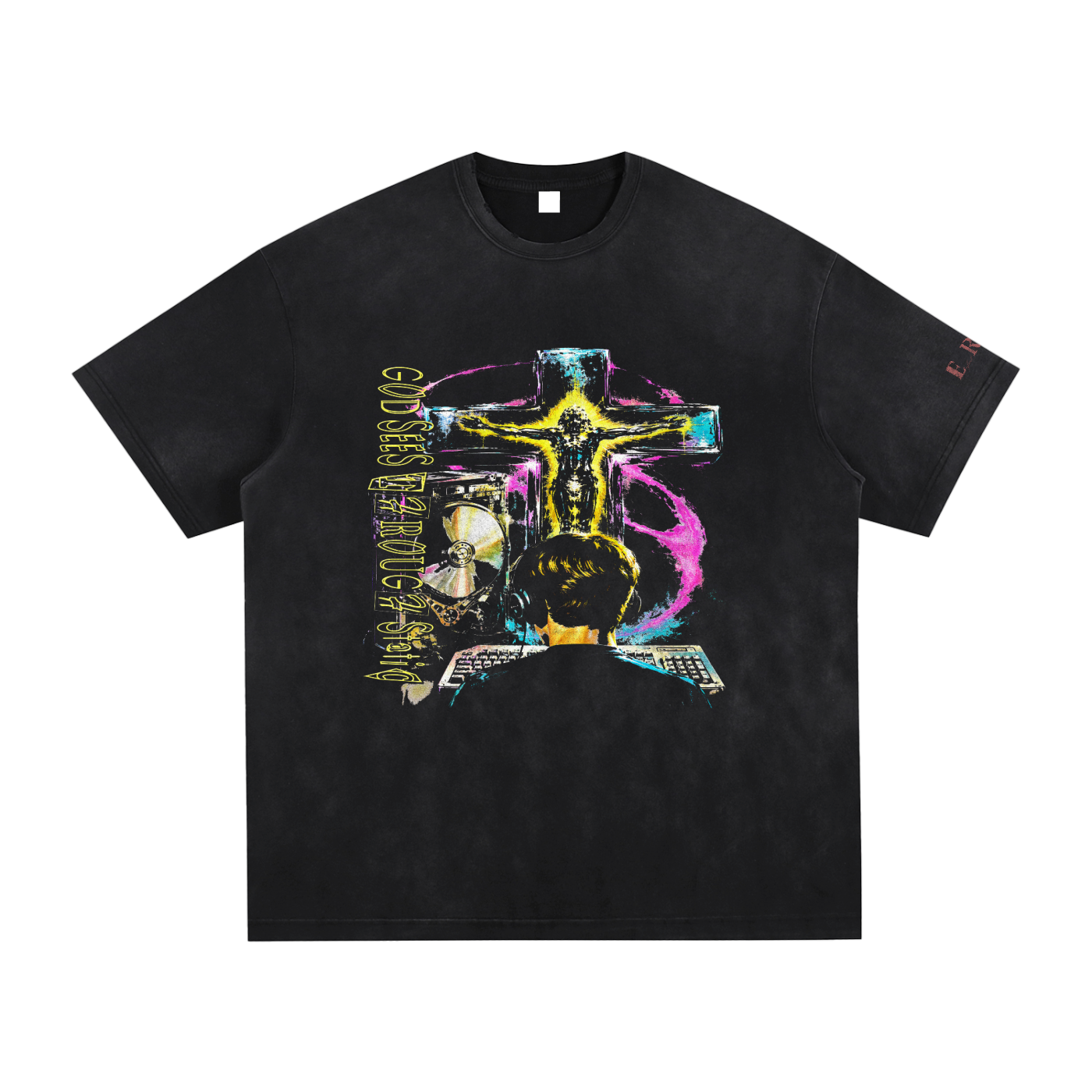 Vintage Washed Hand-Frayed T-Shirt