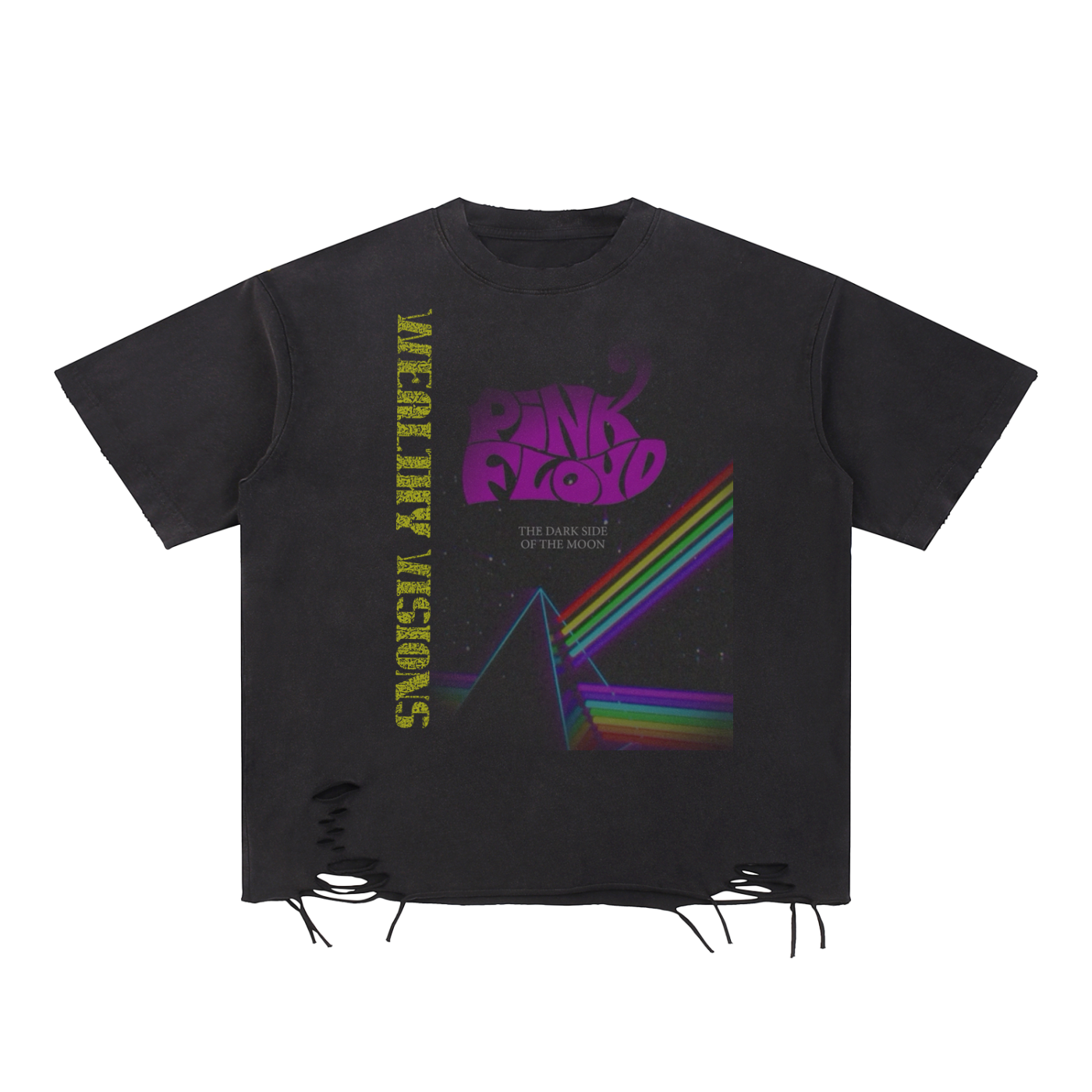 Snow Washed Raw-Hem T-Shirt