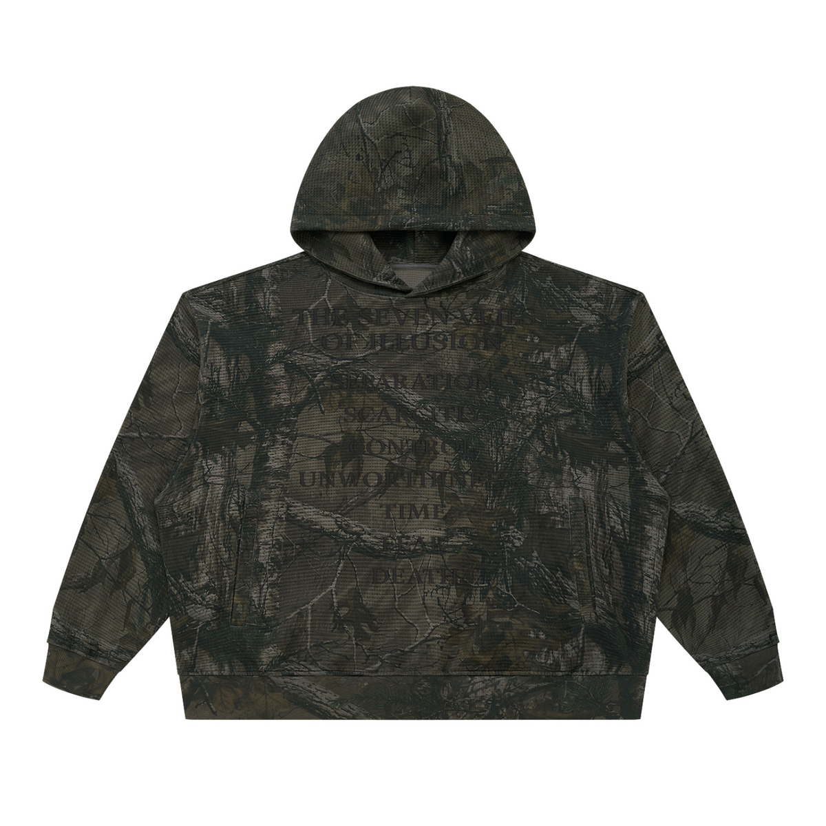 Unisex Waffle Tree Camo Boxy Hoodie