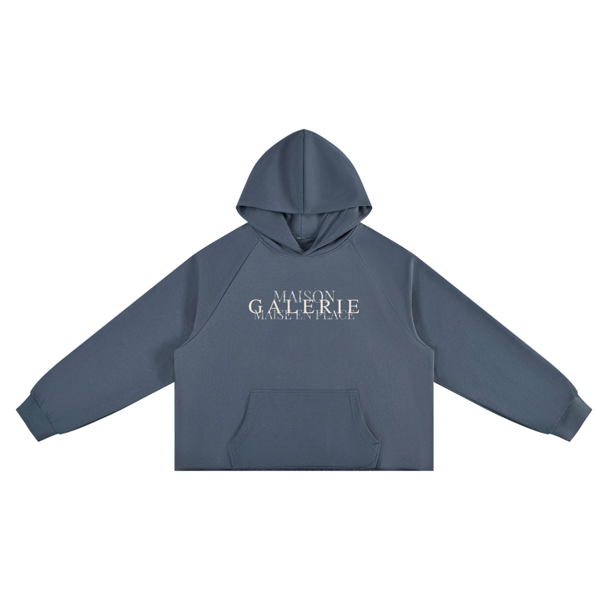 Unisex Vintage Wash Raw Edge Boxy Hoodie