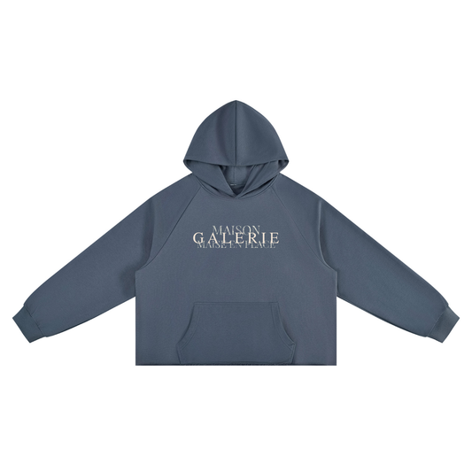 Unisex Vintage Wash Raw Edge Boxy Hoodie
