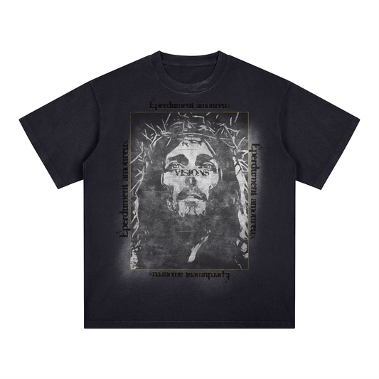 Square Patch Monkey Washed T-Shirt