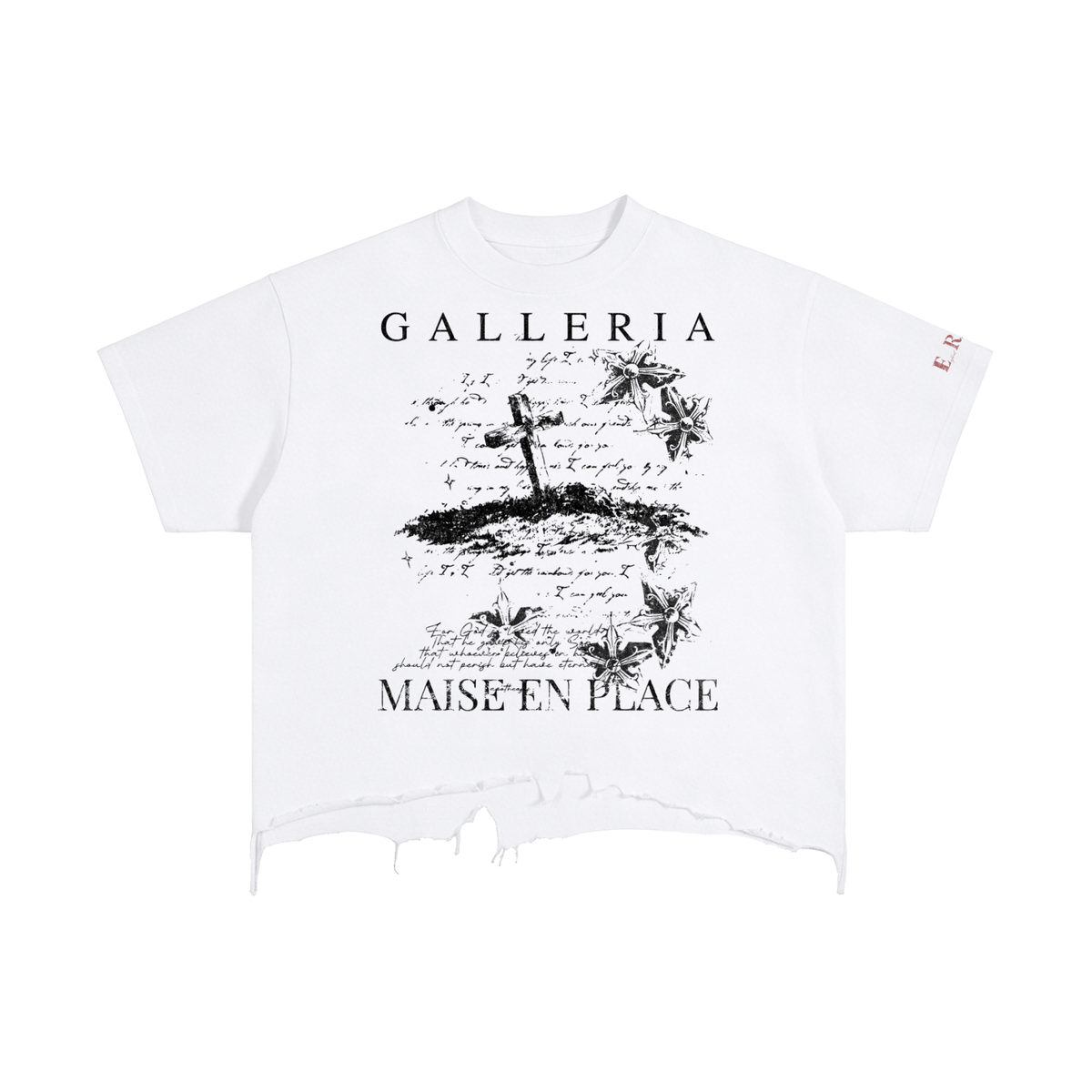 Vintage Wash Boxy Distressed Hem T-Shirt