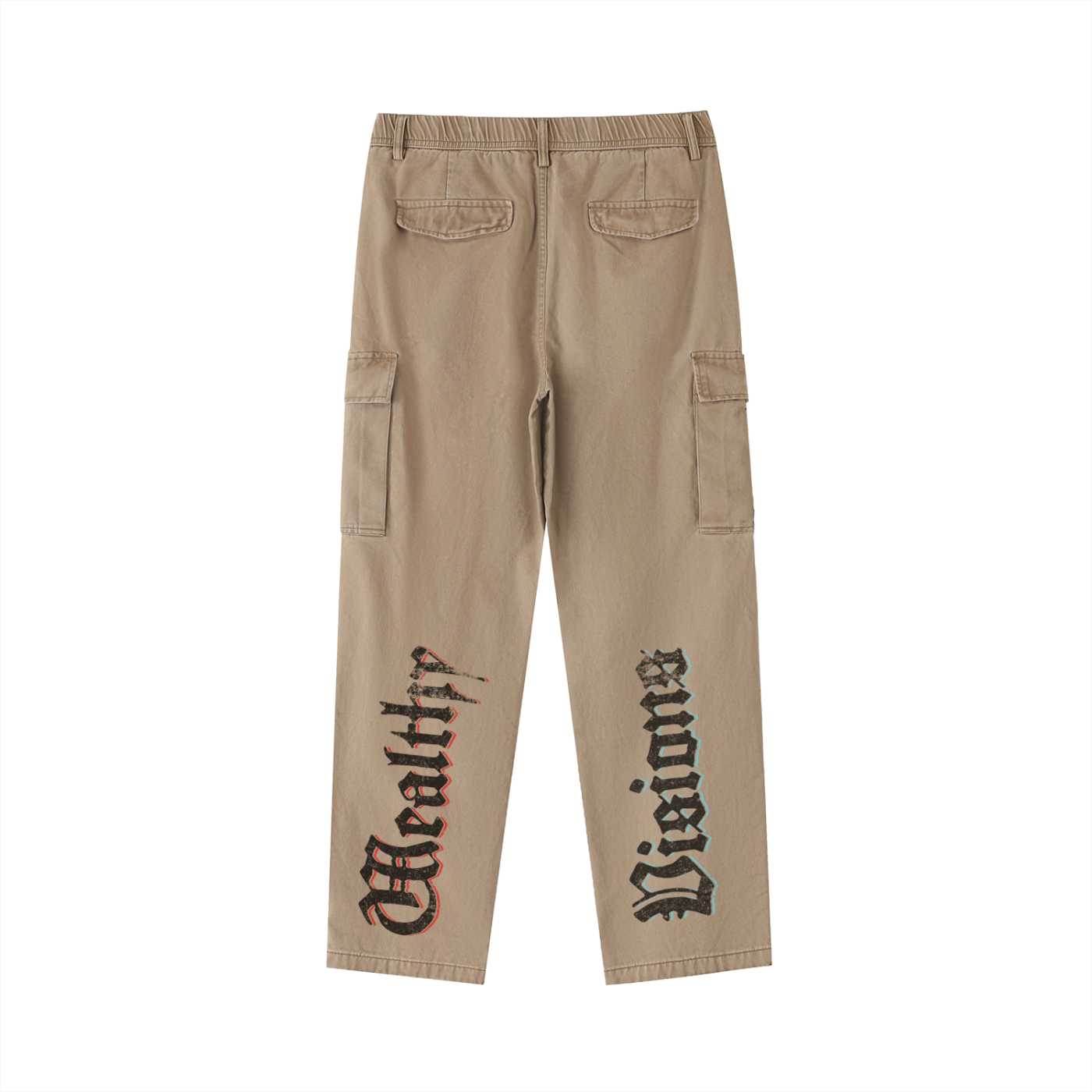 Cotton Elastic-Waist Cargo Pants