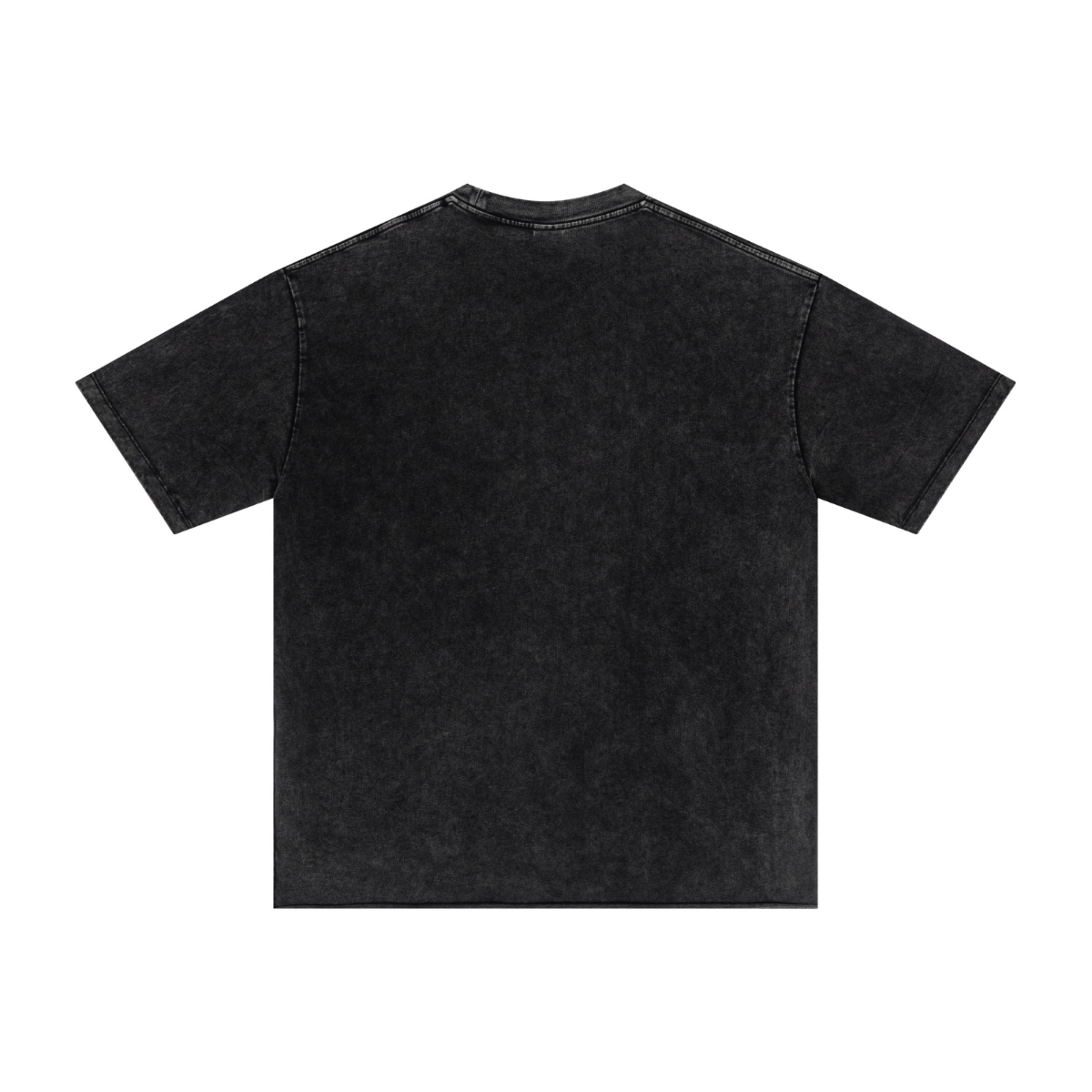 275GSM Men’s Raw-Edge Pigment-Wash T-shirt Snow Wash