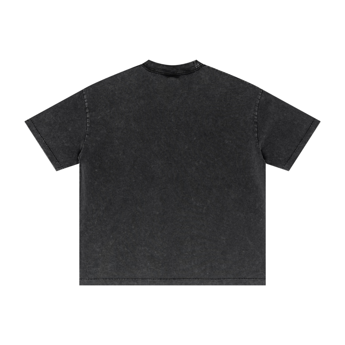 275GSM Unisex Vintage Wax-Dyed Cotton Distressed Rip T-shirt Snowflake Grey