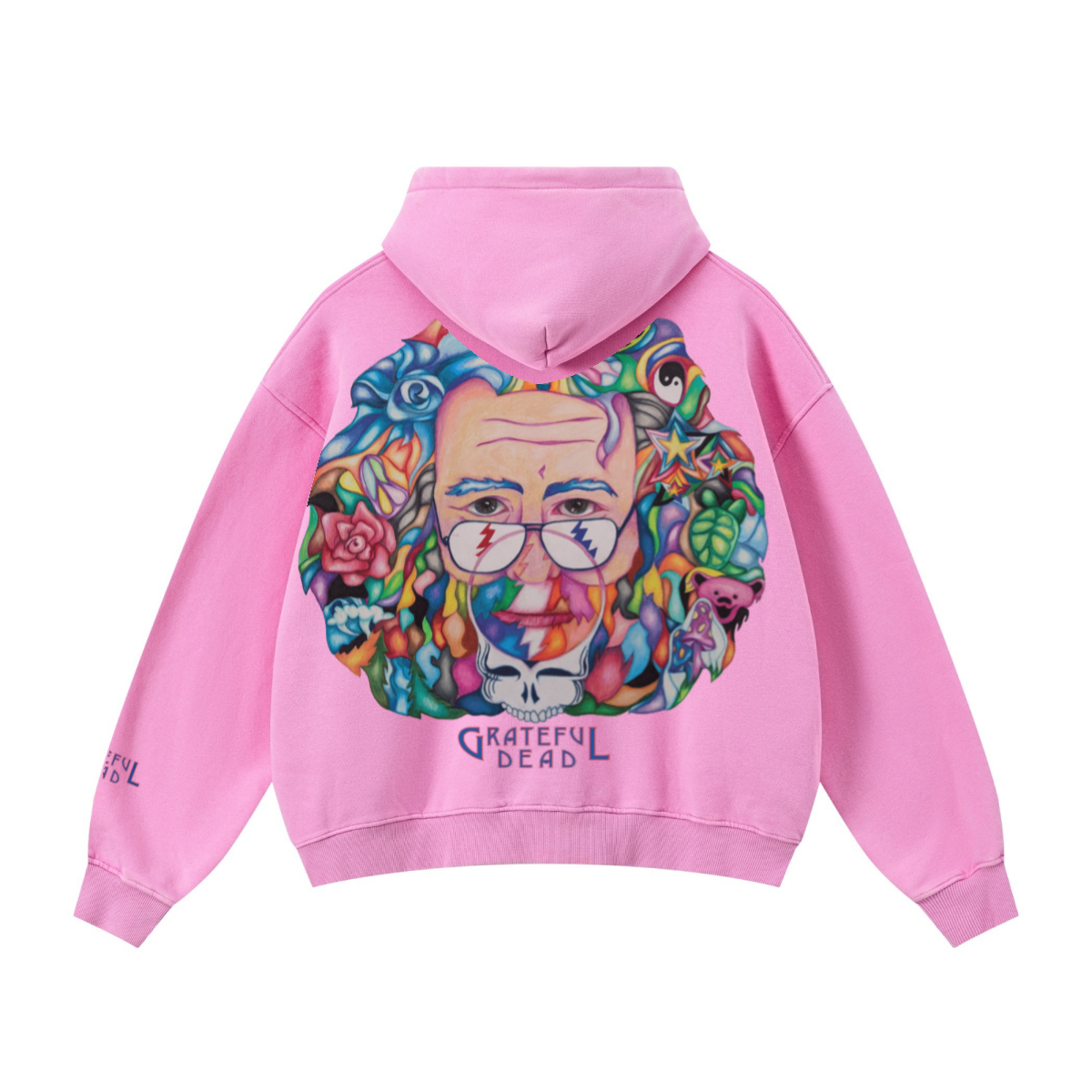 400GSM Unisex Vintage-Wash Boxy-Fit Zip-Up Hoodie Vintage Peach Pink
